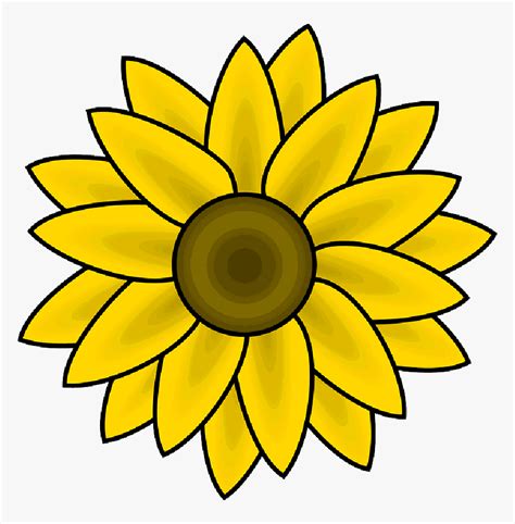 Sunflower Outline Clipart | Best Flower Site