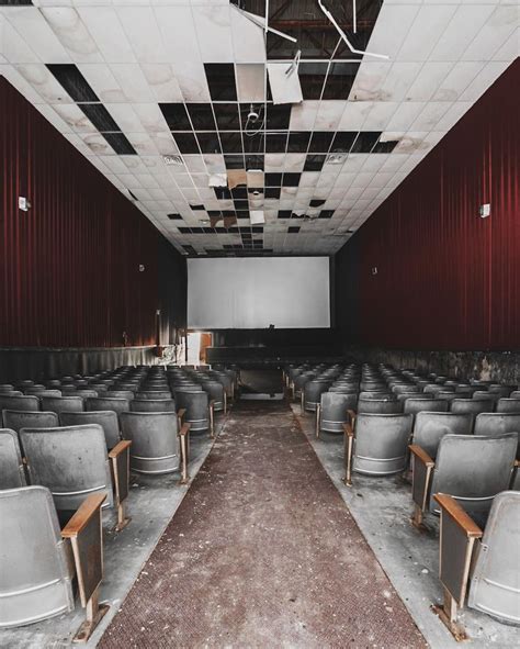 Abandoned movie theater. [OC] | Movie theater, Abandoned, Movies