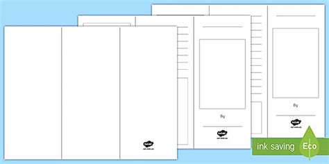 Blank Trifold Brochure Templates Editable Resource