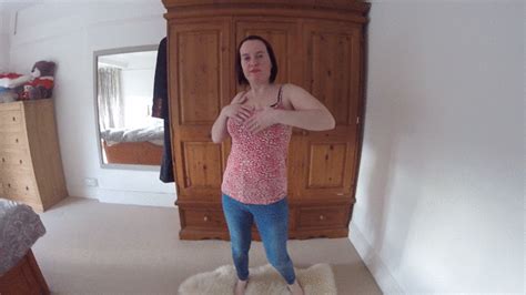 Phoenixwings Wife Strips Naked Knickers Bra And Skinny Jeans