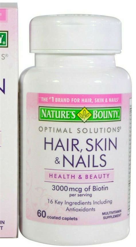 Nature S Bounty Hair Skin Nails With Biotin Mcg Coated