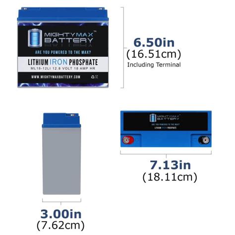 Mighty Max Battery Ml Li Volt Ah Deep Cycle Lithium Iron