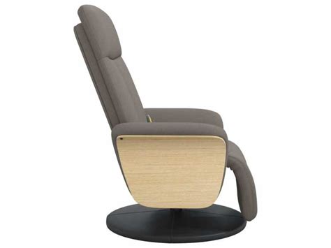 Fauteuil Inclinable De Massage Avec Repose Pieds Taupe Tissu Conforama