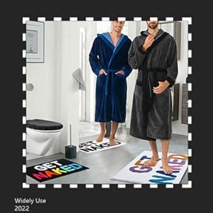 Amazon BOVEU Get Naked Bath Mat Cute Bathroom Rugs Non Slip Water