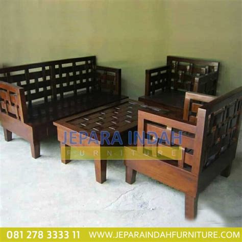 Set Kursi Tamu Jati Kepang Minimalis Murah By Jepara Indah Furniture