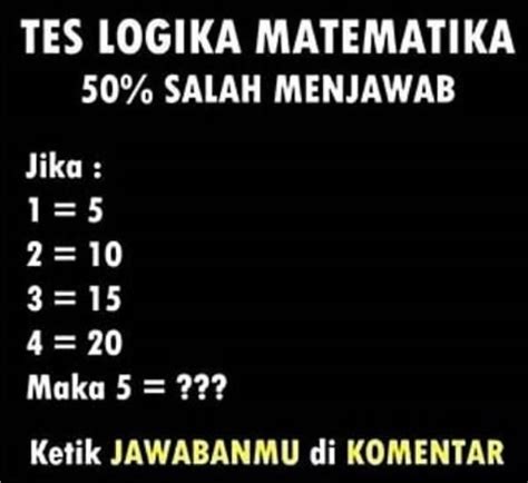 Teka Teki Logika Matematika Gambar Dan Jawabannya Joshua Abraham