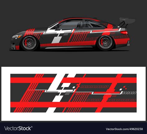 Vehicle vinyl wrap sports car adventure Royalty Free Vector