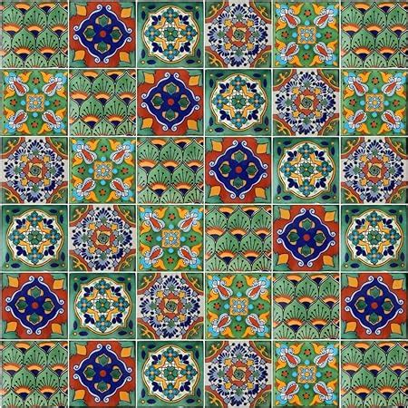 Caja De Azulejos Mexicanos De Talavera Pintados A Mano Patrones