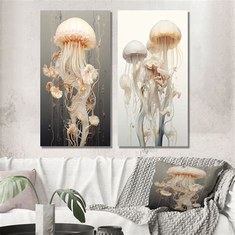 Beachcrest Home Minimalism Jellyfish Wonders Jellyfish Metal Wall