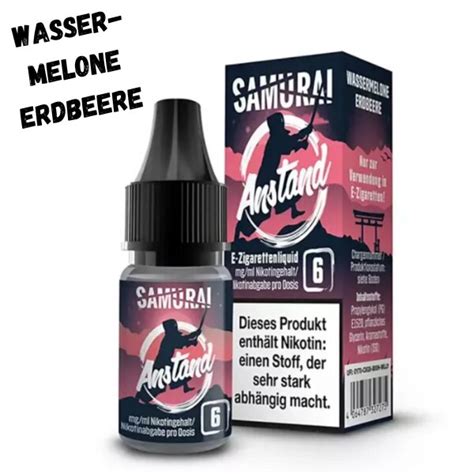 Anstand Liquid 10ml Samurai Vaping 7 90