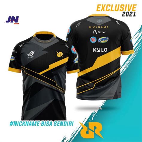 Jual JERSEY KAOS RRQ TERBARU 2021 GAMEFREEFIRE FF MOBILE LEGEND ML PUBG