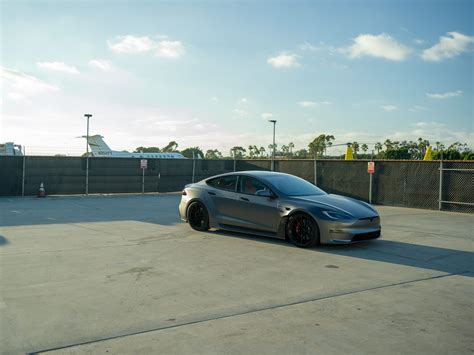 Satin Black Model S Plaid S Apex Build For Omaze Unplugged Performance