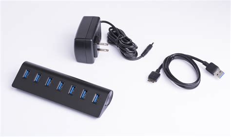 Sabrent Premium 7 Port Aluminum USB 3.0 Hub (5V/4A Power Adapter) Black(HB-MC7B) | eBay