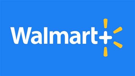 the walmart logo on a blue background with yellow and white letters ...