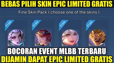 Bebas Pilih Skin Epic Limited Gratis Cara Dapat Skin Limited Gratis