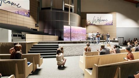 Modern Church Stage Design - Church Interiors, Inc.