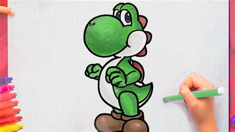 How To Draw Yoshi From Mario Easy Step By Step Youtube