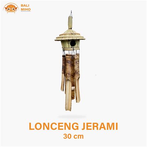 Jual Lonceng Angin Bambu Motif Sangkar Burung Jerami Ukuran Cm