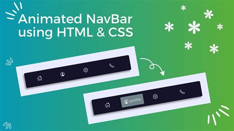 Animated Navbar Using Html Css Navigation Bar Youtube