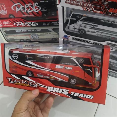 Jual Miniatur Bis Kertas Papercraft Bus Bris Trans Tuan Muda Skala