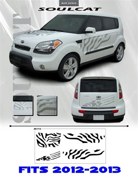 2012 2013 Kia Soul Graphics Soul Cat Sides Hood Rear 3m Vinyl