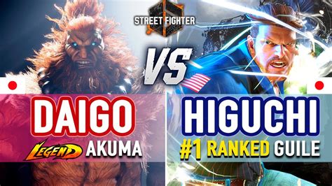 SF6 Daigo Akuma Vs Higuchi 1 Ranked Guile SF6 High Level