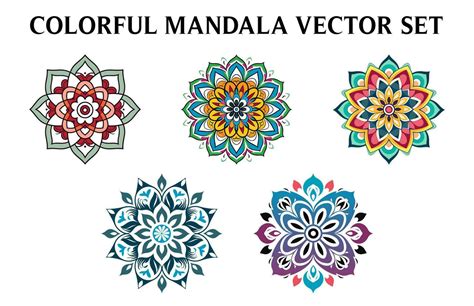 Free Colorful Vector Mandala design floral mandala art, Vintage Circle ...