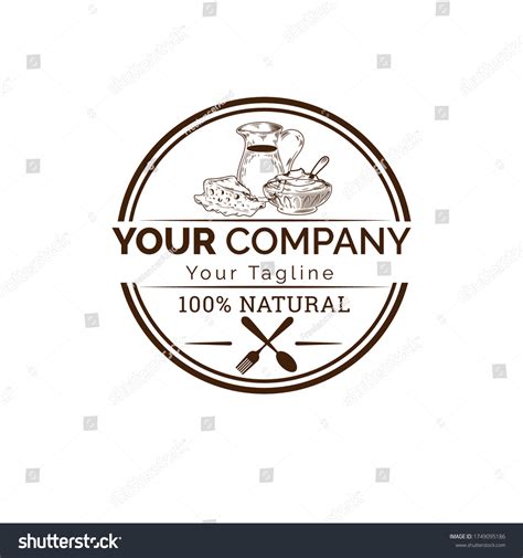 Set Badges Banner Labels Logos Food Stock Vector Royalty Free