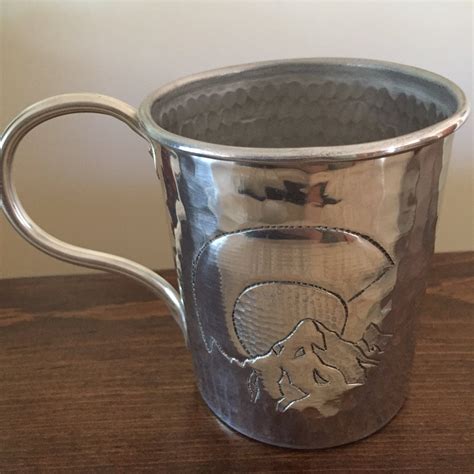 18oz Hammered Aluminum Mug W Colorado C With Mountains Engraving