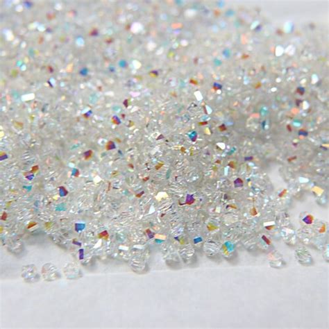 Mm Swarovski Crystal Ab Beads Faceted Helix Bead Etsy