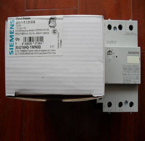 1PC New Siemens 3VU16401MN00 Motor Protection Circuit Breaker 3VU1640