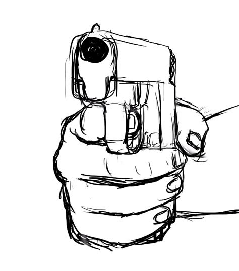 Gun In Hand Drawing Gun | Clipart Panda - Free Clipart Images