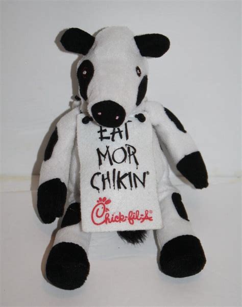 Chick Fil A Cow Plush Stuffed Animal 9 Tall Eat Mor Chikin Sign 2005