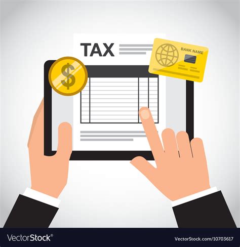 Tax Payment Online Icon Royalty Free Vector Image