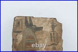 Rare antique antique dieu égyptien Anubis en bois Stella Anubis