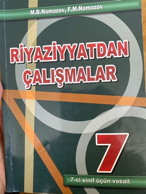 Riyaziyyat Namazov Al Malar Ci Sinif Kitab La Azn Kitablar