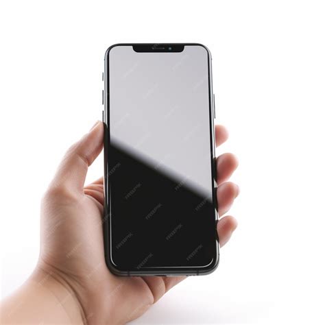 Ręka Trzymająca Telefon Z Czarnym Ekranem, Który Mówi, że To Telefon ...