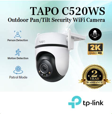 Tp Link Tapo C Ws Mp K Qhd Outdoor Pan Tilt Smart Wireless