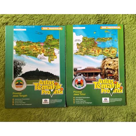 Jual Original Buku Peta Atlas Tematik Provinsi Jawa Tengah Jawa Timur