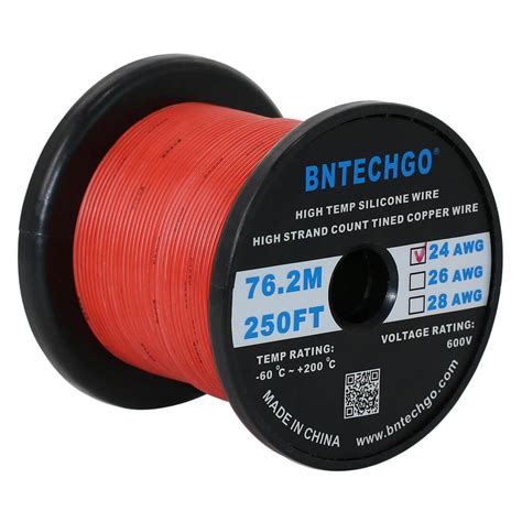 Buy Bntechgo Gauge Silicone Wire Spool Red Ft Ultra Flexible