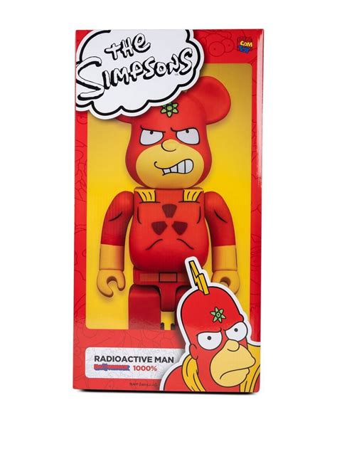 Medicom Toy X The Simpsons Radioactive Man Be Rbrick Figure In Red