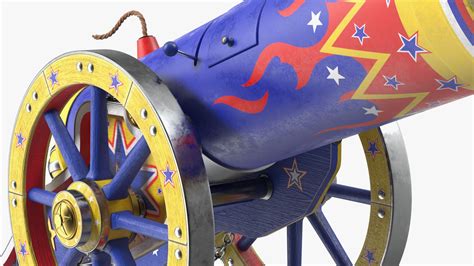 Vintage Circus Cannon 3D Model $49 - .3ds .blend .c4d .fbx .max .ma ...