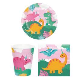 Girl Dino Super Value Party Pack For Party Delights