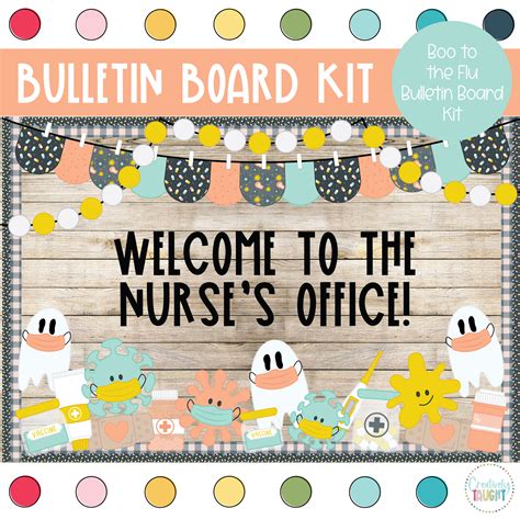 Boo To The Flu Healthcare Nursing Health Bulletin Board Kit Creatively Taught