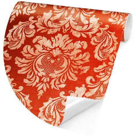 Papier peint rond autocollant Baroque Wallpaper Ø 50cm