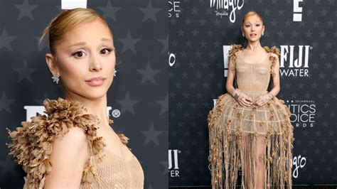 Ariana Grande Si D Al Balletcore Con Un Abito Nude Cage Di Dior Ai Critics Choice Awards