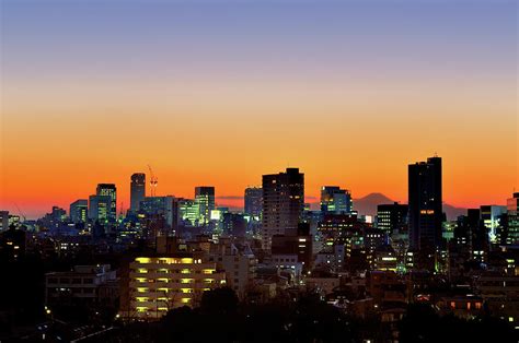 Tokyo Skyline At Sunset #3 by Vladimir Zakharov