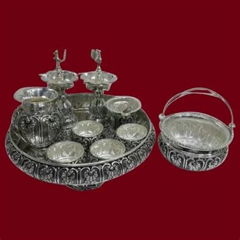 Ashta Lakshmi Kamakshi Pure Silver Pooja Thali Set 950 Grams Lupon Gov Ph