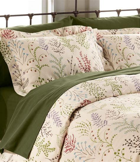 Botanical Floral Flannel Sheet Collection Sheets At Llbean Guest