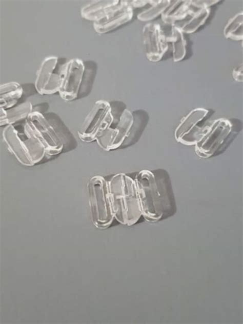 X Clear Plastic Bikini Clasps Bra Fastener Etsy
